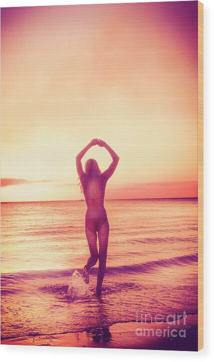 Athletic Wood Print featuring the photograph 3683 Elisa Naples Beach Florida by Amyn Nasser