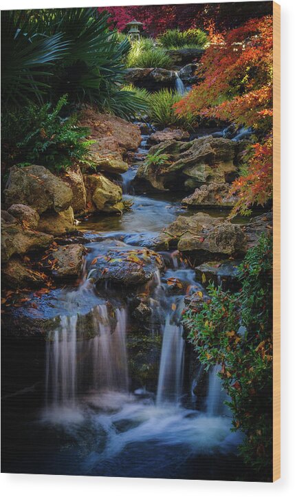 Waterfalls Wood Print featuring the photograph Maple Falls III by Johnny Boyd
