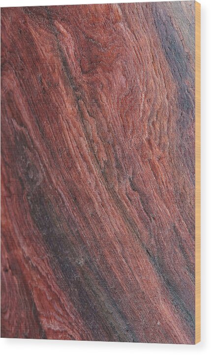 Abstract Wood Print featuring the photograph Redwood grain closeup by Mike Fusaro