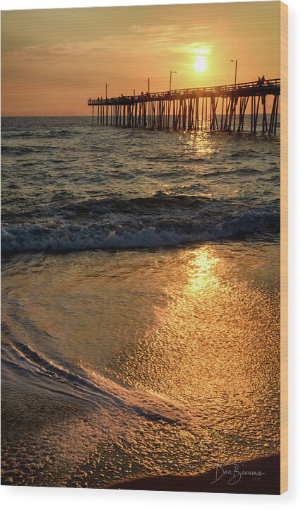 Wave Wood Print featuring the photograph Tide Wash #7630 by Dan Beauvais