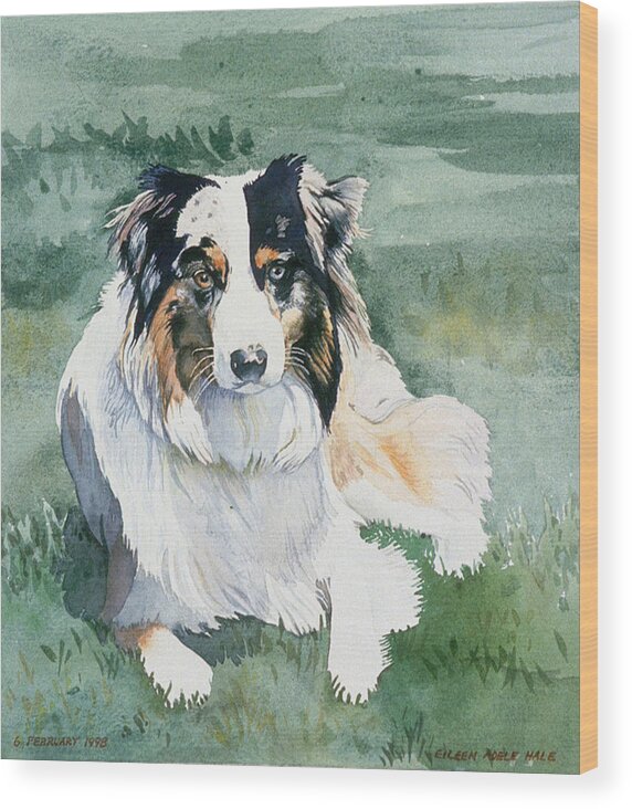 Portrait Wood Print featuring the painting Cisco by Eileen Hale