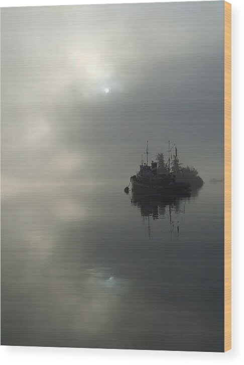 Marine Wood Print featuring the photograph Fog by Mark Alan Perry