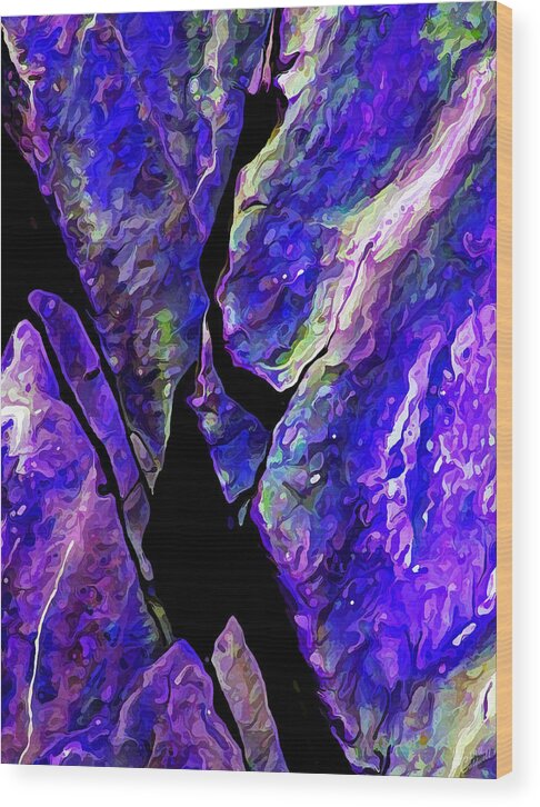 Nature Wood Print featuring the digital art Rock Art 19 by ABeautifulSky Photography by Bill Caldwell