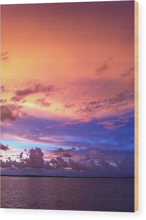 Sanibel Island Wood Print featuring the photograph Sanibel Island Sunset 4 by Judy Swerlick