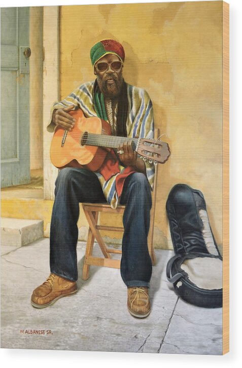 Old Home Wood Print featuring the painting Caribbean Soul by William Albanese Sr