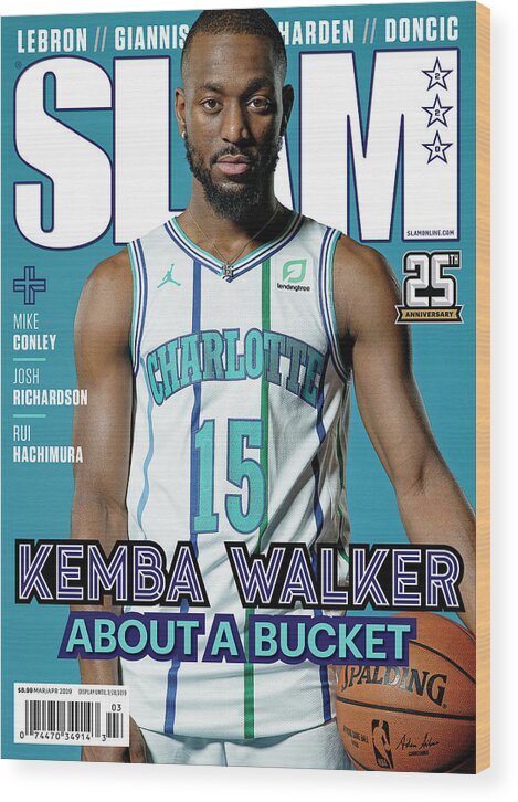 Kemba Walker Wood Print featuring the photograph Kemba Walker: About a Bucket SLAM Cover by Atiba Jefferson