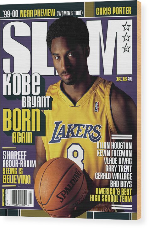 Kobe Bryant Wood Print featuring the photograph Kobe Bryant: Born Again SLAM Cover by Getty Images