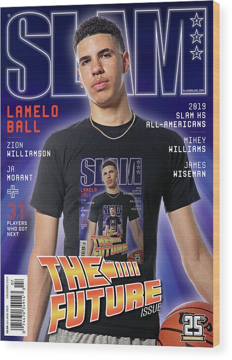 #faatoppicks Wood Print featuring the photograph Lamelo Ball: The Future SLAM Cover by Atiba Jefferson