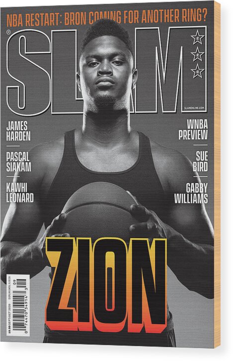Zion Williamson Wood Print featuring the photograph Zion SLAM Cover by Zach Wolfe
