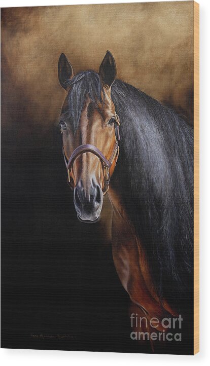 Aqha Wood Print featuring the painting Amos by Joni Beinborn