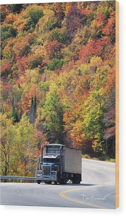 New England Wood Print featuring the photograph Trucking Though Pinkham Notch 3709 by Dan Beauvais