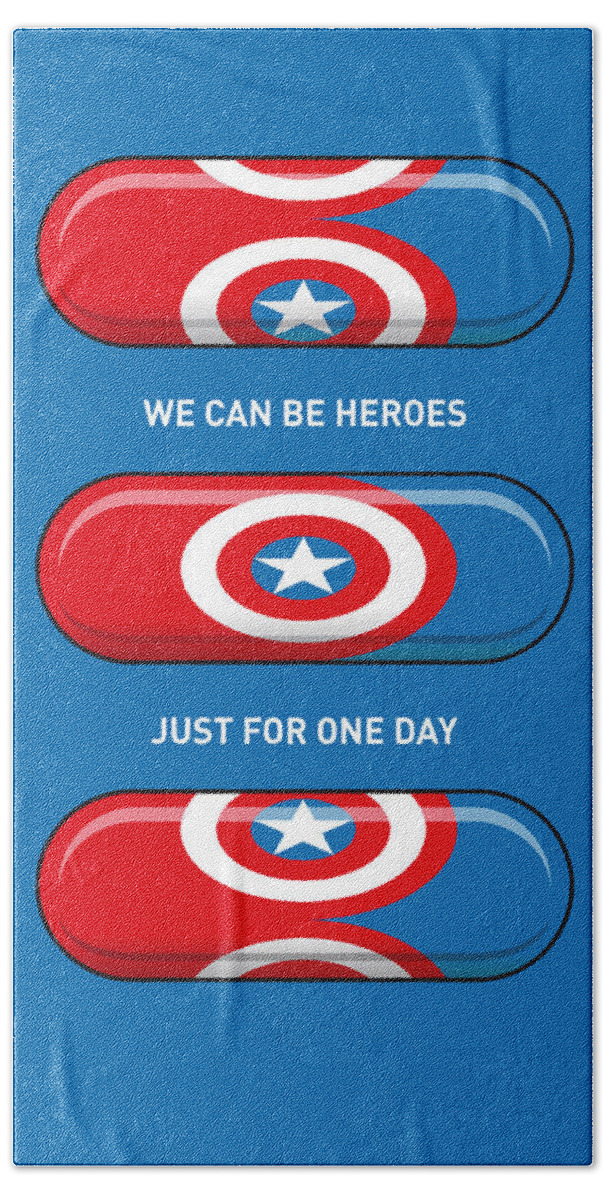 My Superhero Pills - Captain America Hand Towel