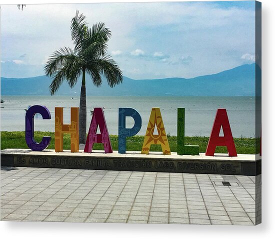 Lifesize Block Letters On Boardwalk Acrylic Print