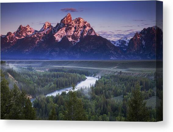 Morning Glow Canvas Art Print by Andrew Soundarajan