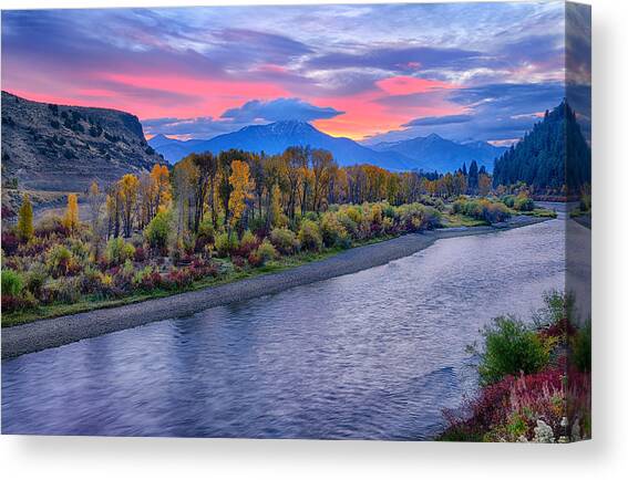 Autumn Sunrise on the Snake River Canvas Art Print by Greg Norrell