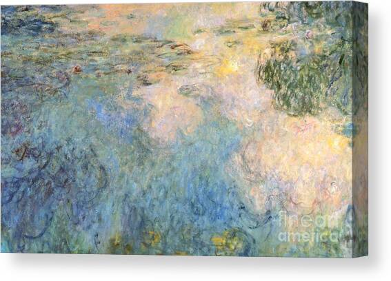 Basin of water lilies Canvas Art Print by Claude Monet