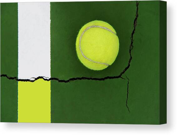 Color Transfer Across The Fault Line Canvas Art Print by Gary Slawsky
