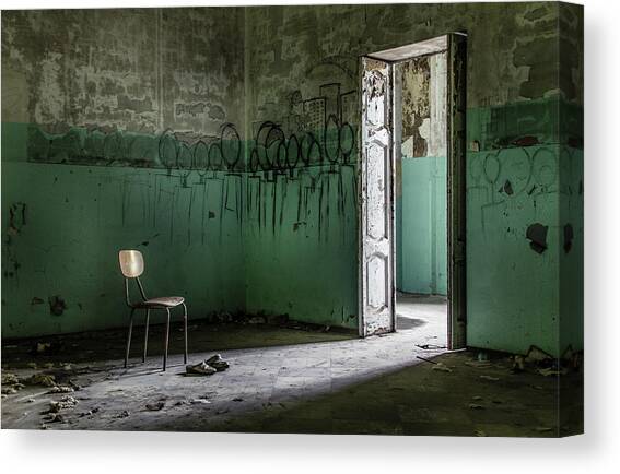 Empty Crazy Spaces Canvas Art Print by Marco Tagliarino