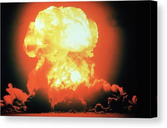 Hydrogen Bomb Explosion Canvas Art Print by Science Photo Library