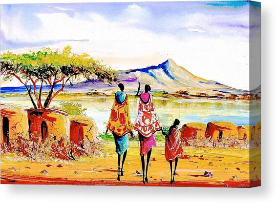 L 96 Canvas Art Print by Albert Lizah