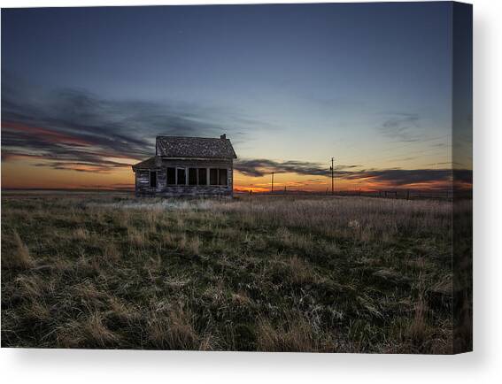Little House on the Prairie Canvas Art Print by Aaron J Groen