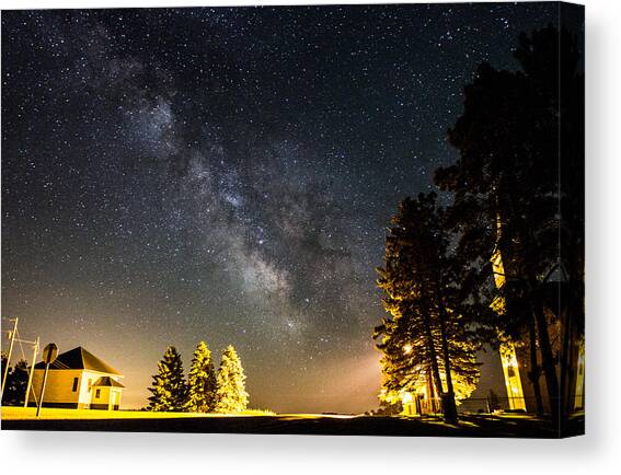 Milky Way from Oldham South Dakota USA Canvas Art Print by Aaron J Groen