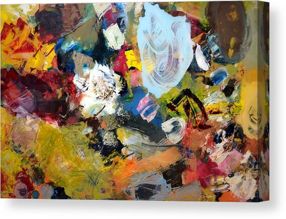 Palette Abstract Canvas Art Print by Michelle Calkins