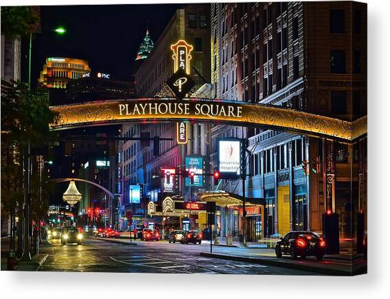 Playhouse Square Canvas Art Print by Frozen in Time Fine Art Photography