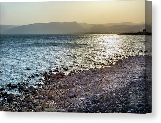Sea Of Galilee Capernaum From Saint Canvas Art Print by William Perry