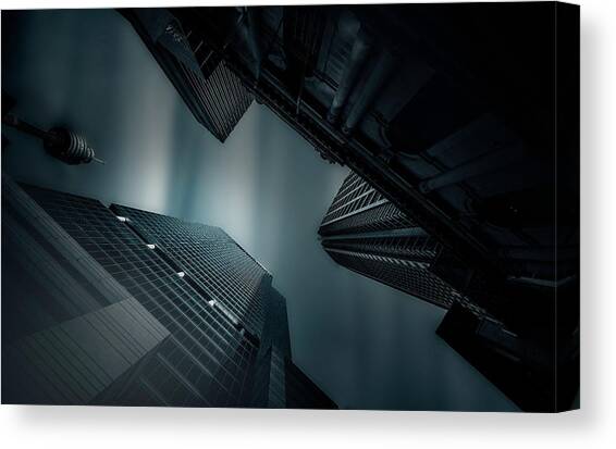 Skyscraper In Sydney Canvas Art Print by Weihong  Liu