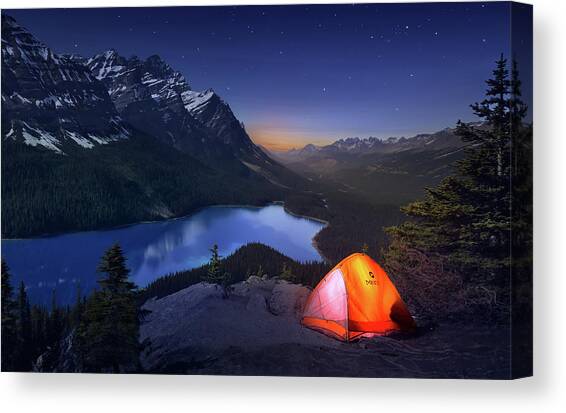 Sleeping With The Stars Canvas Art Print by Jes?s M. Garc?a