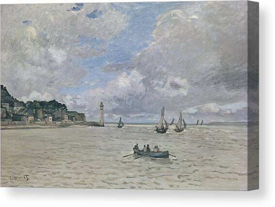 The Lighthouse Of The Hospice Honfleur, 1864  Canvas Art Print by Claude Monet