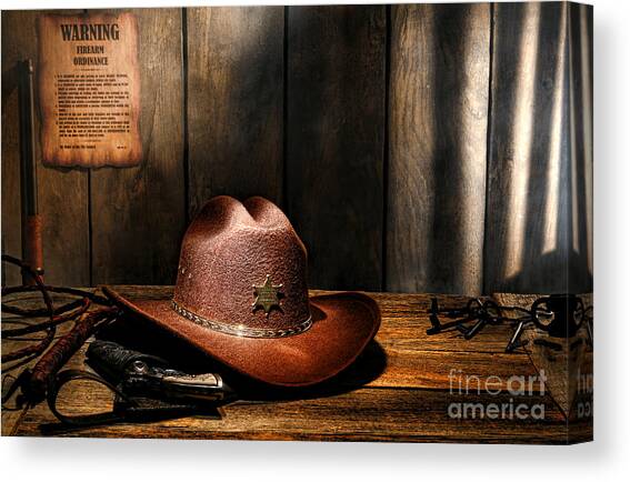 Western Sheriff's Desk Canvas Print