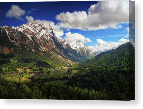 Majestic Mountain Range View Canvas Print