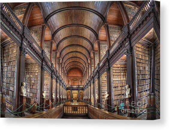 Majestic Library Interior Canvas Print