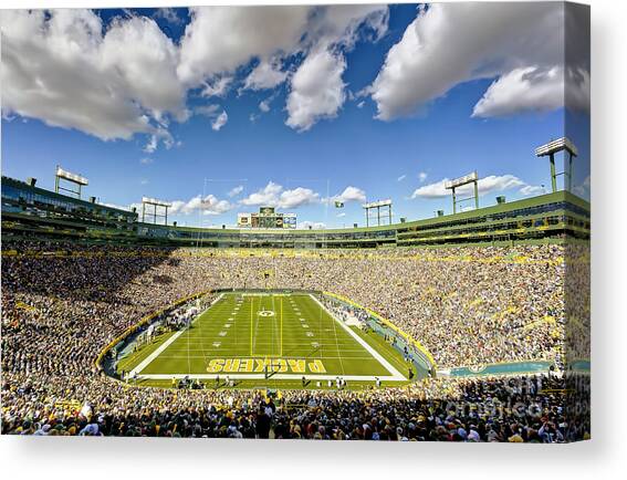 0538 Lambeau Field Canvas Art Print by Steve Sturgill