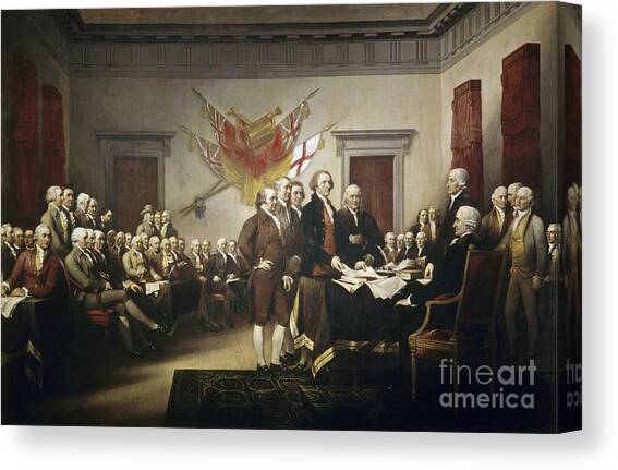 Signing the Declaration of Independence Canvas Art Print by John Trumbull