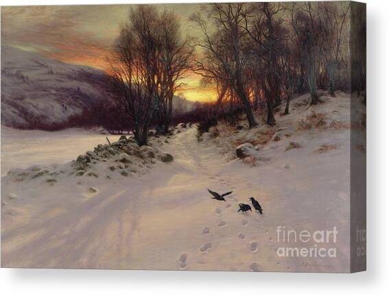 When the West with Evening Glows Canvas Art Print by Joseph Farquharson