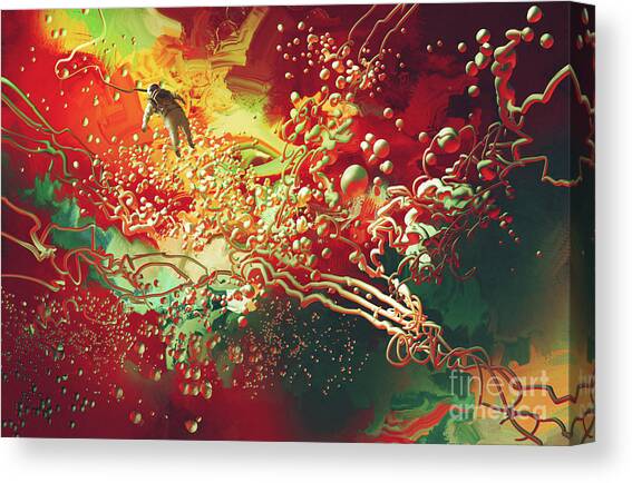 Abstract Space Canvas Art Print by Tithi Luadthong