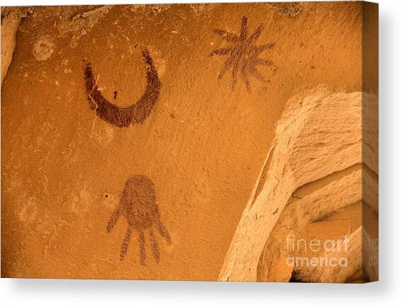 Chaco Supernova Petroglyph Canvas Art Print by Adam Jewell