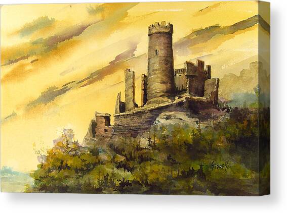 Furstenburg On The Rhine Canvas Art Print by Sam Sidders