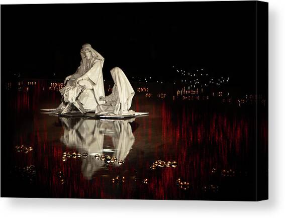 Reflecting the Nativity Canvas Art Print by David Andersen