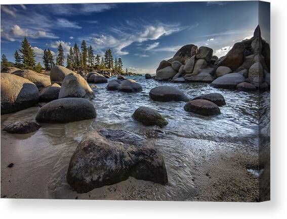 Sand Harbor II Canvas Art Print by Rick Berk