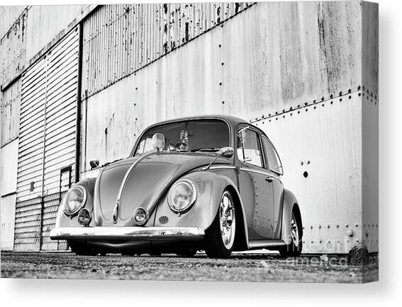 1966 Custom Beetle Monochrome Canvas Art Print by Tim Gainey