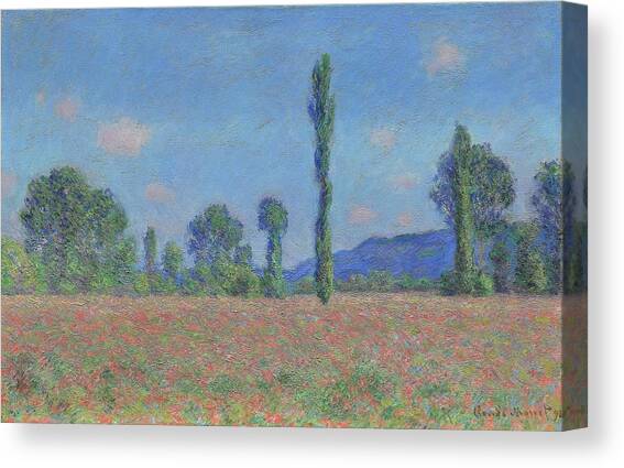 Poppy Field Canvas Art Print by Claude Monet