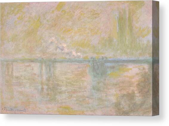 Charing-cross Bridge In London Canvas Art Print by Claude Monet