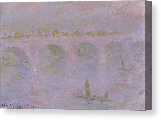 Waterloo Bridge In London Canvas Art Print by Claude Monet