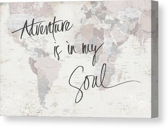 Adventure Map Canvas Art Print by Sd Graphics Studio