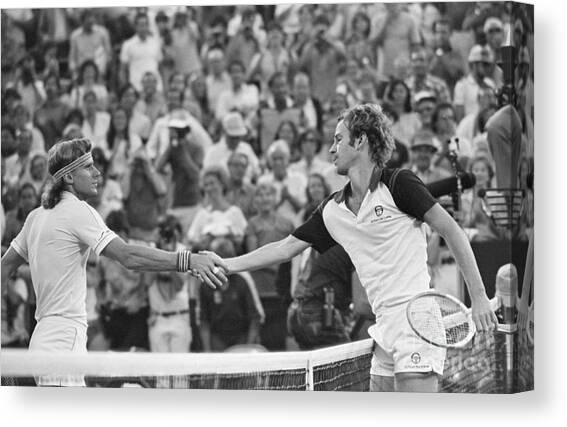 Borg and McEnroe Shake Hands Canvas Print
