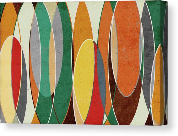 Bright Retro Vibes Canvas Art Print by South Social Studio